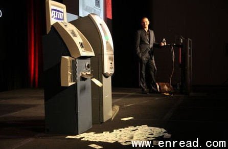 a hacker has discovered a way to force atms to disgorge their cash by hijacking the computers inside them.